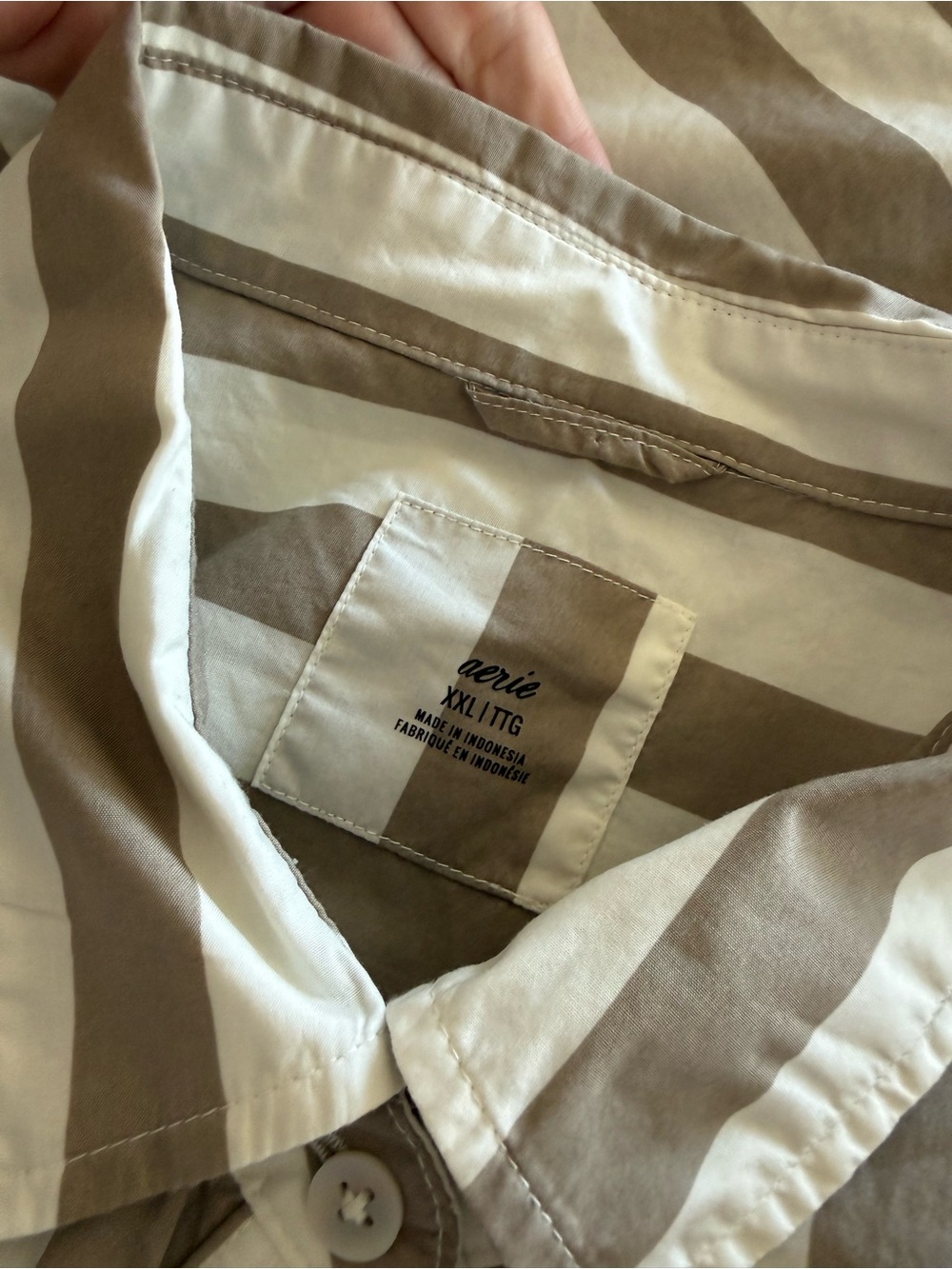 Aerie Good Set Striped Shorts & Shirt Set - Picture 3 of 4